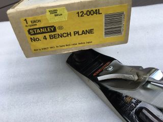 Stanley No.  4 Bench Plane,  12 - 004L,  Woodworking England,  9 1/2 