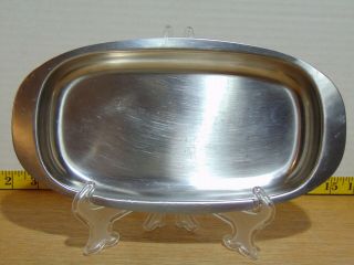 Cultura Stainless Steel Serving Platter Made In Sweden 10 1/4 " X 5 1/2 "