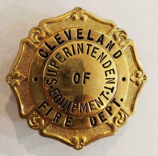 Cleveland Fire Dept Superintendent Of Equipment Fireman 
