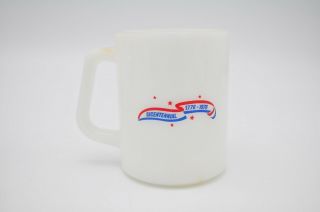 Vintage General Electric GE Coffee Mug Cup Federal Milk Glass Bicentennial 3