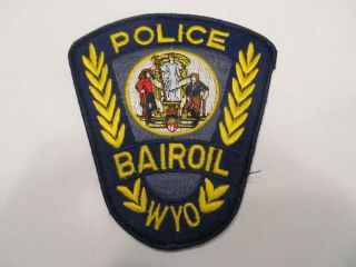 Wyoming Bairoil Police Patch