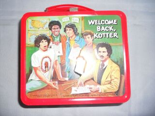 Vintage Welcome Back Kotter Tv Show Metal Lunchbox 1977 Aladdin No Thermos Nr