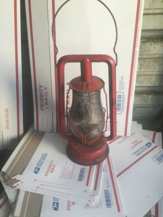 Red Dietz Hy - Lo Vintage Oil Kerosene Barn Lamp Lantern