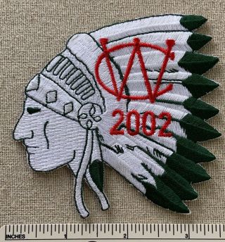 2002 Camp Wakenah Boy Scout Patch Bsa Indian Chief Pequot Council Ct Camping
