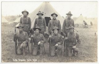 1915 Wwi Era Armed Military Soldiers - Real Photo Ohio National Guard - Old Pc
