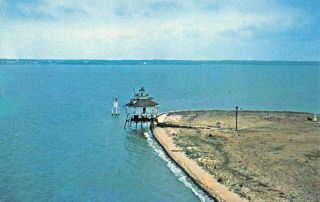 Maryland Drum Point Lighthouse - Patuxent River @ Chesapeake Bay - Aerial Postcard