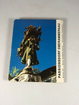 Vintage Souvenir Postcard Set Booklet Passionsdorf Oberammergau Bavaria Germany