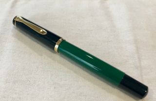 Vintage Pelikan M150 Black&green W.  Germany F Nib Fountain Pen Estate