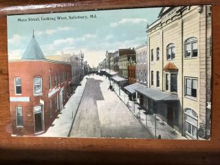 Salisbury Md.  1911 Post Card With 1 Cent Stamp