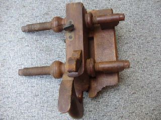 Ohio Tool Co.  96 1/2 Screw Arm Plow Plane - Antique Wooden Hand Tool