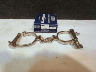 Vintage England Hiatt 115 Adjustable Handcuffs With Keys