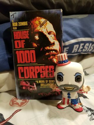 Funko Pop Rare 58 Captain Spaulding House Of 1000 Corpses Vaulted W/ Vhs Tape.