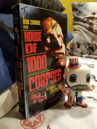 Funko POP RARE 58 CAPTAIN SPAULDING House of 1000 Corpses Vaulted W/ VHS tape. 2