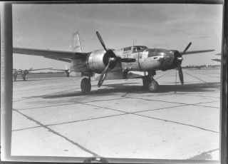 Vtg Orig Ww2 Era Photo Film Negative Douglas A - 26 Invader Aircraft Bomber B - 26