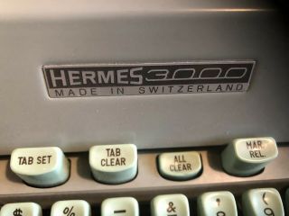 1960’s HERMES 3000 Portable Typewriter with Case and manuals 6