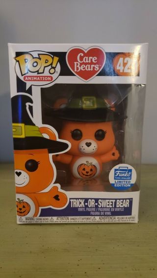 Funko Pop Shop Exclusive Animation Care Bears Trick Or Treat Bear 420 Limited