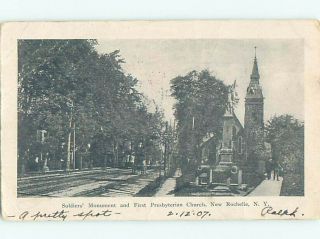 Pre - 1907 Church Scene Rochelle - Near Bronx York Ny Ad2237