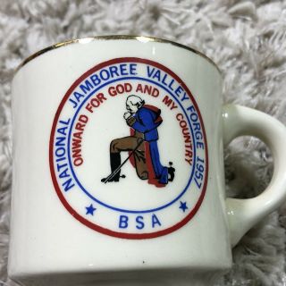Vintage Boy Scouts Of America BSA Mug National Jamboree Valley Forge 1957 Onward 2