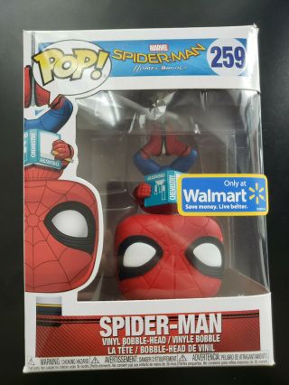 Funko Pop Spider - Man Upside Down Walmart Exclusive Homecoming Marvel Figure