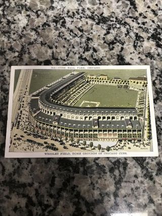 Wrigley Field Chicago Cubs Mlb Baseball Worlds Fair 1933 Vintage Postcard