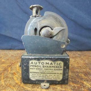 Antique 1907 Made In Usa Automatic Mechanical Pencil Sharpener In Order