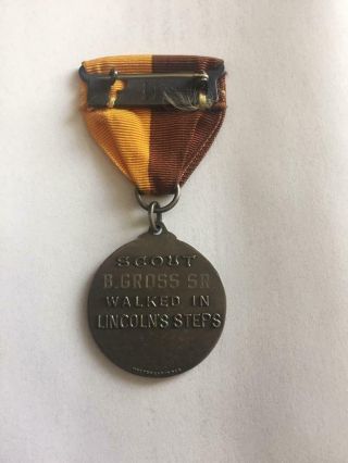 Vintage Boy Scout KENTUCKY LINCOLN TRAIL MEDAL - NAMED - B.  GROSS w/MAP 2