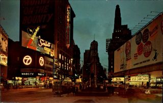 Times Square York City Nyc Advertising Scripto Pens Dr No Diary Of A Madman
