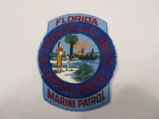 Florida State Conservation Marine Patrol Law Enforcement Warden Patch No Trim