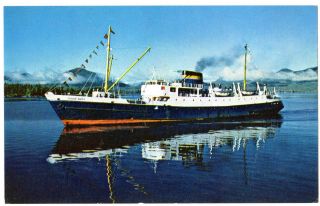 S.  S.  Glacier Queen Carefree Alaska Cruises Vancouver Vintage 1950 