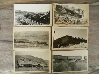 6 Vintage Colorado Train Wreck Photographs Denver & Rio Grande Railroad