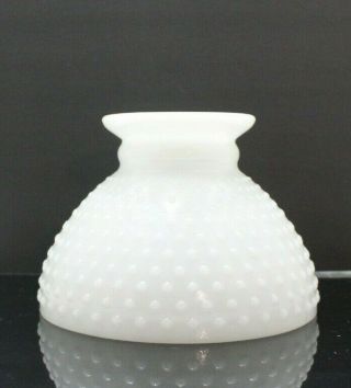 Vintage Hobnail White Milk Glass Student Hurricane Oil Lamp Diffuser Light Shade