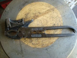 Vintage Mathews " Never - Stall " Multi Tool Wrench - Antique Made In Dayton Ohio.