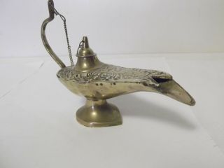 Brass Genie Lamp Or Incense Burner Collectible