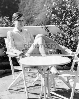 Audrey Hepburn Legendary Actress Relaxing With Feet Propped - 8x10 Photo (bt157)