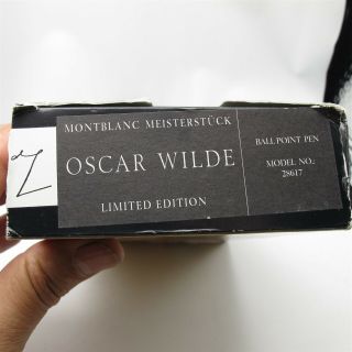 Vtg Mont Blanc Meisterstuck Pen Oscar Wilde LE (BOX ONLY) & Paperwork 6
