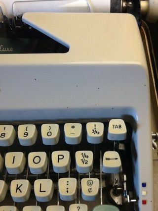 Vintage Olympia Deluxe Portable Typewriter Made in W Germany w/Case 5