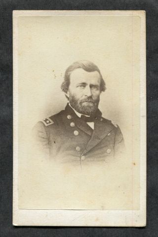 T06 - 1860s General Ulysses Grant Civil War Cdv Photo