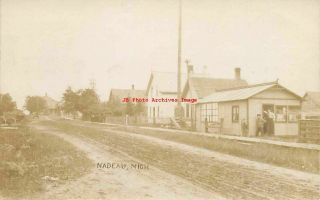 Mi,  Nadeau,  Michigan,  Rppc,  Residential Street Scene,  1907 Pm,  Blount Mi Dpo