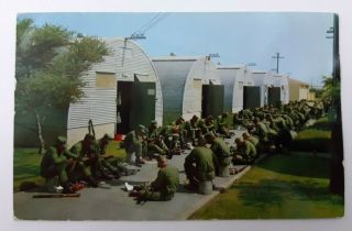 Postcard Ca San Diego Marines Recruit Depot Camp Pendleton Rppc Posted 1965