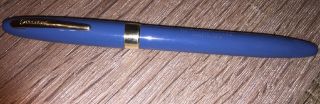 Vintage Sheaffer Fountain Pen Ss Nib Snorkel Blue.  No White Dot.