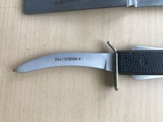British Raf Aircrew Emergency Knife With Marking 22c/1278106 On Blade