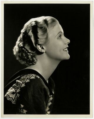 Vintage 1930s Elmer Fryer Sophisticated Art Deco Profile Photograph Jean Muir