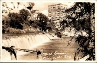 Kerrville Texas Mill Dam Guadalupe River Elevator 1940s Real Photo Postcard Rppc