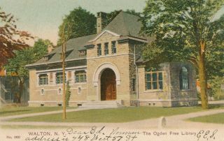 Walton Ny – The Ogden Library – Udb – 1906