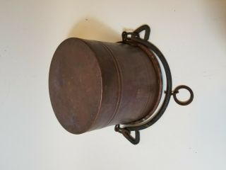 Vintage copper bucket hand forge hands 2