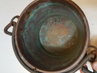 Vintage copper bucket hand forge hands 4