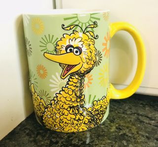 Gund Sesame Street Big Bird Cocoa Milk Tea Juice Cup Mug 4 1/2” Tall Holds 12oz