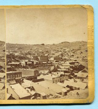 1870s Collier’s Colorado Stereoview Central City From The South