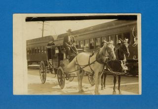Parkersburg,  Wv,  Rppc Two B & O Railroad Passenger Cars,  Stagecoach,  Ca 1908,  Vf