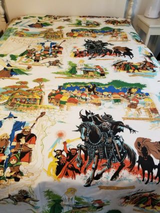Vintage Double Full Sized Lord Of The Rings Bed Sheet